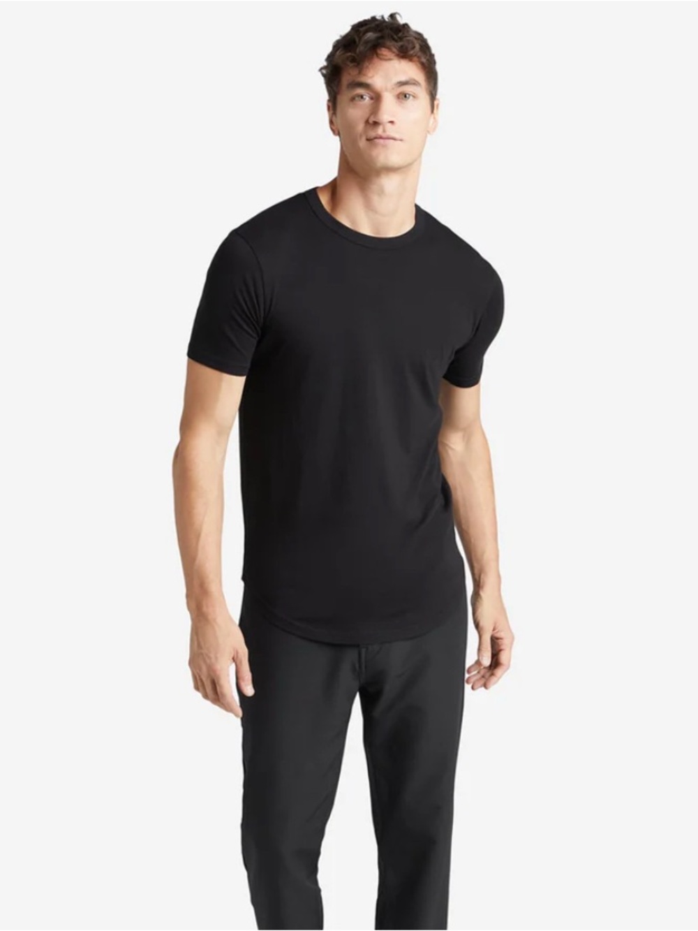 Goodlife Men's Black V-Neck Short Sleeve Tee